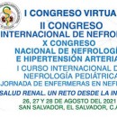 Afiche del I Congreso Virtual, II Congreso Internacional de Nefrología