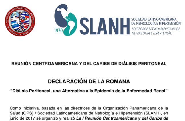Declaración de La Romana: Diálisis Peritoneal en Centroamérica y el Caribe